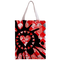 Love Heart Splatter Zipper Classic Tote Bag from ArtsNow.com Back