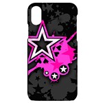 Pink Star Design iPhone X/XS Black UV Print Case