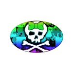 Rainbow Skull Sticker Oval (10 pack)