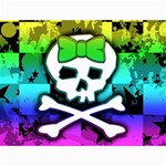Rainbow Skull Canvas 12  x 16 