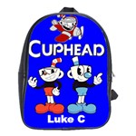 Cuphead 100% Genuine Leather Backpack School Bag (XL)