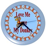 Love my donkey Color Wall Clock