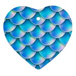 Mermaid Tail Blue Ornament (Heart)