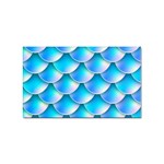 Mermaid Tail Blue Sticker Rectangular (100 pack)