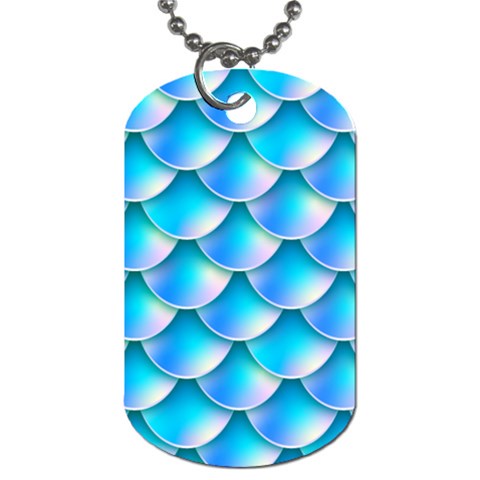 Mermaid Tail Blue Dog Tag (Two Sides) from ArtsNow.com Front
