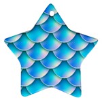 Mermaid Tail Blue Star Ornament (Two Sides)