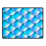 Mermaid Tail Blue Fleece Blanket (Small)