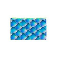 Mermaid Tail Blue Cosmetic Bag (XS) from ArtsNow.com Front