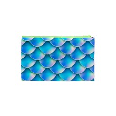 Mermaid Tail Blue Cosmetic Bag (XS) from ArtsNow.com Back