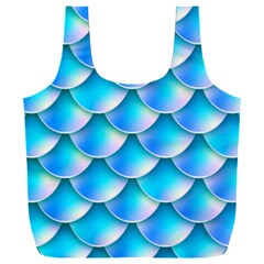 Mermaid Tail Blue Full Print Recycle Bag (XXL) from ArtsNow.com Front
