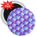 Mermaid Tail Purple 3  Magnet (10 pack)