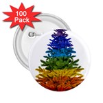 rainbow christmas tree 2.25  Button (100 pack)