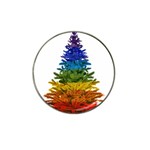rainbow christmas tree Hat Clip Ball Marker