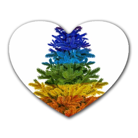 rainbow christmas tree Heart Mousepad from ArtsNow.com Front