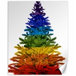 rainbow christmas tree Canvas 11  x 14 