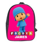 Pocoyo 100% Genuine Leather Backpack School Bag (Large) Clone