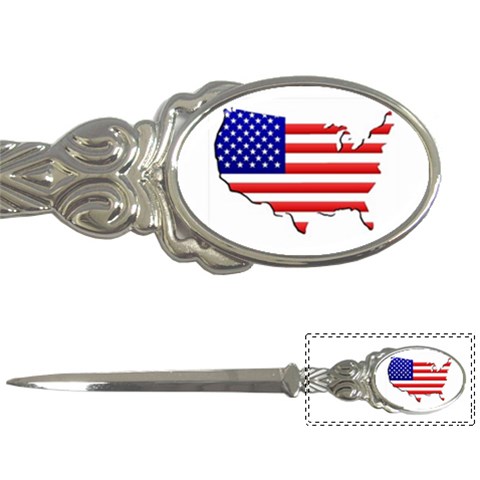 American Map Flag Letter Opener from ArtsNow.com Front