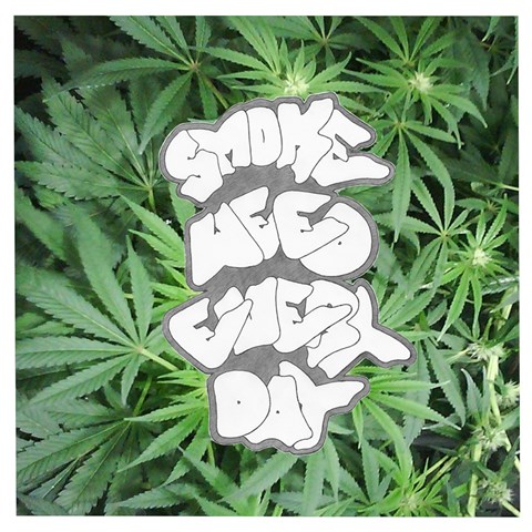 Smoke Weed Every Day Wooden Puzzle Square from ArtsNow.com Front