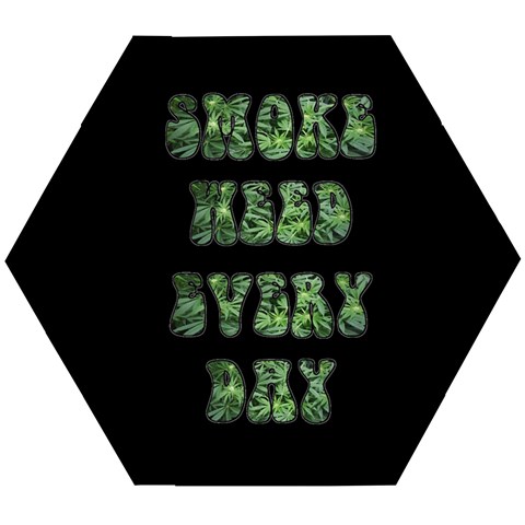 Smoke Weed Every Day c Wooden Puzzle Hexagon from ArtsNow.com Front