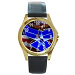 Air Force 4_WP Round Gold Metal Watch