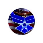 Air Force 4_WP Rubber Round Coaster (4 pack)