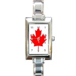 800px-Flag_of_Canada1 Rectangular Italian Charm Watch