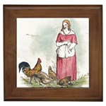 640px-feeding The Chickens (1) Framed Tile