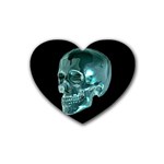 skull graphic Rubber Coaster (Heart)