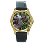 Standard Hedgehog Round Gold Metal Watch