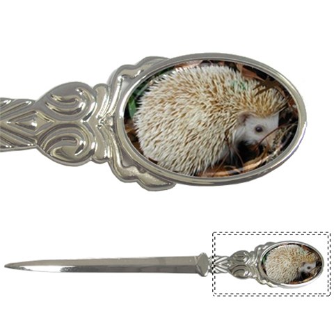 Hedgehog in Leaves Letter Opener from ArtsNow.com Front