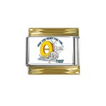 Octopi Toss Gold Trim Italian Charm (9mm)