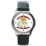 Save The Octopi!! Round Metal Watch