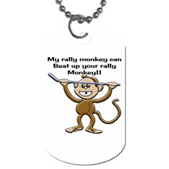 Rally Monkey Dog Tag (Two Sides) from ArtsNow.com Back