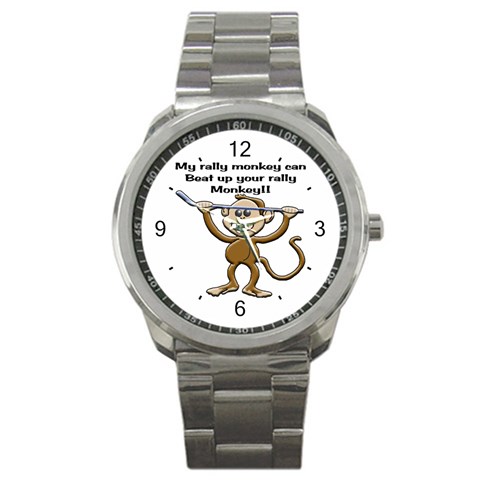 Rally Monkey Sport Metal Watch from ArtsNow.com Front