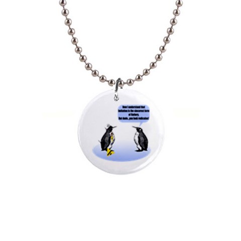 Penguins!! 1  Button Necklace from ArtsNow.com Front
