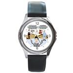 Jersey Devils Round Metal Watch