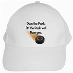 Own The Puck White Cap