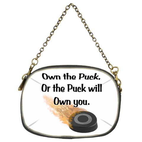 Own The Puck Cosmetic Bag (One Side) from ArtsNow.com Front