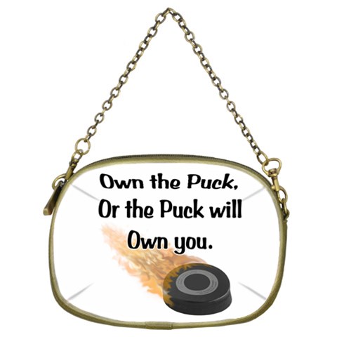 Own The Puck Cosmetic Bag (Two Sides) from ArtsNow.com Front