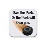 Own The Puck Rubber Coaster (Square)