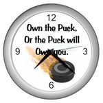Own The Puck Wall Clock (Silver)