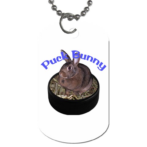 Puck Bunny 1 Dog Tag (One Side) from ArtsNow.com Front