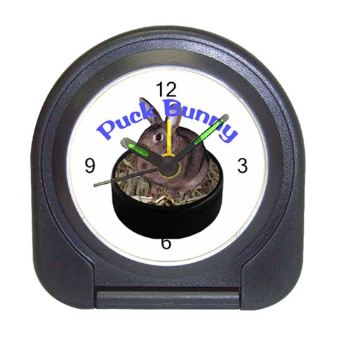 Puck Bunny 1 Travel Alarm Clock from ArtsNow.com Front