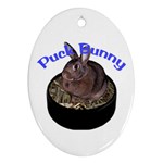 Puck Bunny 1 Ornament (Oval)