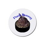 Puck Bunny 1 Rubber Coaster (Round)