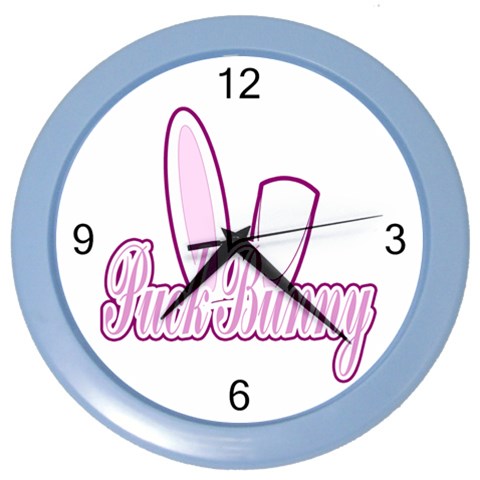 Puck Bunny 2 Color Wall Clock from ArtsNow.com Front