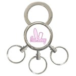 Puck Bunny 2 3-Ring Key Chain