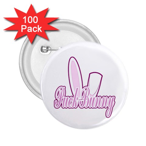 Puck Bunny 2 2.25  Button (100 pack) from ArtsNow.com Front