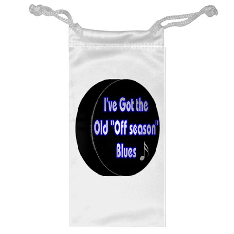 Off Season Hockey Blues Jewelry Bag from ArtsNow.com Front