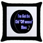 Off Season Hockey Blues Throw Pillow Case (Black)